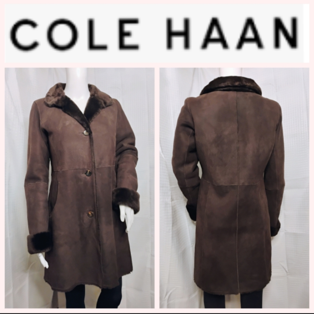 Cole Haan City lambskin coat
